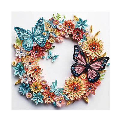 Colorful Butterfly Garland Special Shaped Drills Diamond Painting