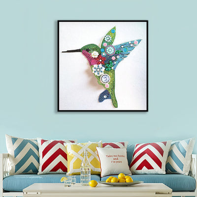 Green and Blue Hummingbird Special Shaped Drills Diamond Painting