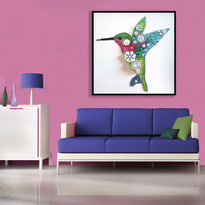 Green and Blue Hummingbird Special Shaped Drills Diamond Painting