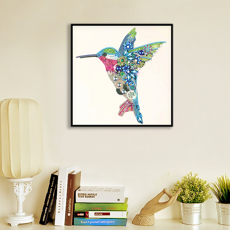 Blue and Green Hummingbird Special Shaped Drills Diamond Painting