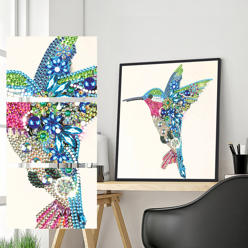 Blue and Green Hummingbird Special Shaped Drills Diamond Painting