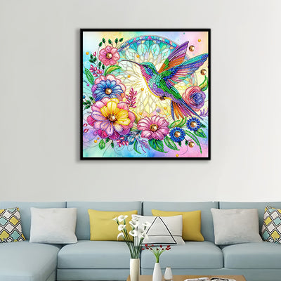 Hummingbird and Wreath Special Shaped Drills Diamond Painting