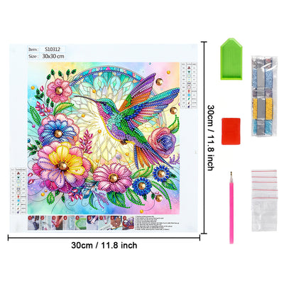 Hummingbird and Wreath Special Shaped Drills Diamond Painting