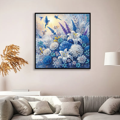 Ice Flowers and Birds Special Shaped Drills Diamond Painting