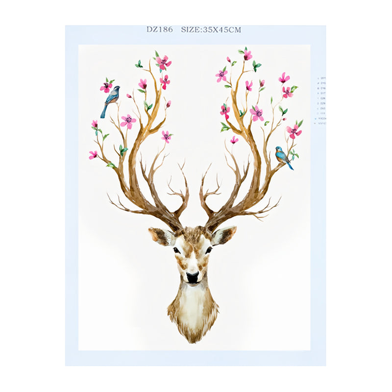 Antlers Full of Flowers Special Shaped Drills Diamond Painting