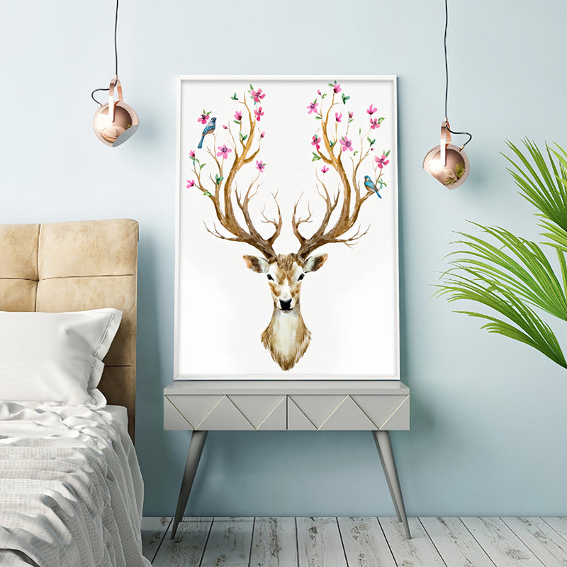 Antlers Full of Flowers Special Shaped Drills Diamond Painting