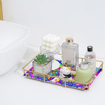 Special Shaped Colorful Butterfly Acrylic + Alloy Bathroom Tray Diamond Painting