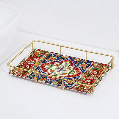 Special Shaped Retro Mandala Acrylic + Alloy Bathroom Tray Diamond Painting