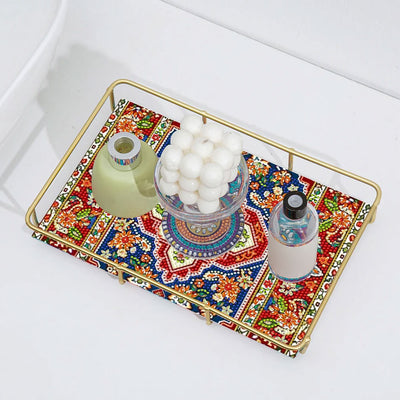 Special Shaped Retro Mandala Acrylic + Alloy Bathroom Tray Diamond Painting