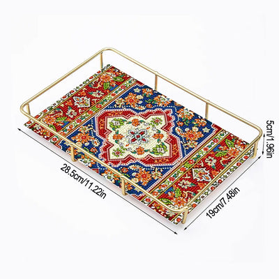 Special Shaped Retro Mandala Acrylic + Alloy Bathroom Tray Diamond Painting