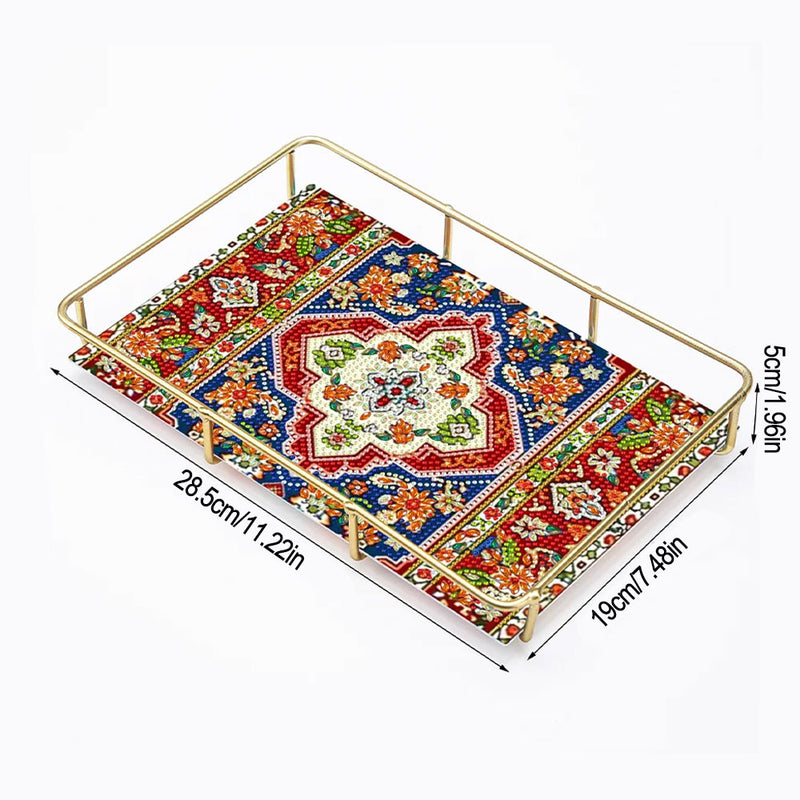 Special Shaped Retro Mandala Acrylic + Alloy Bathroom Tray Diamond Painting