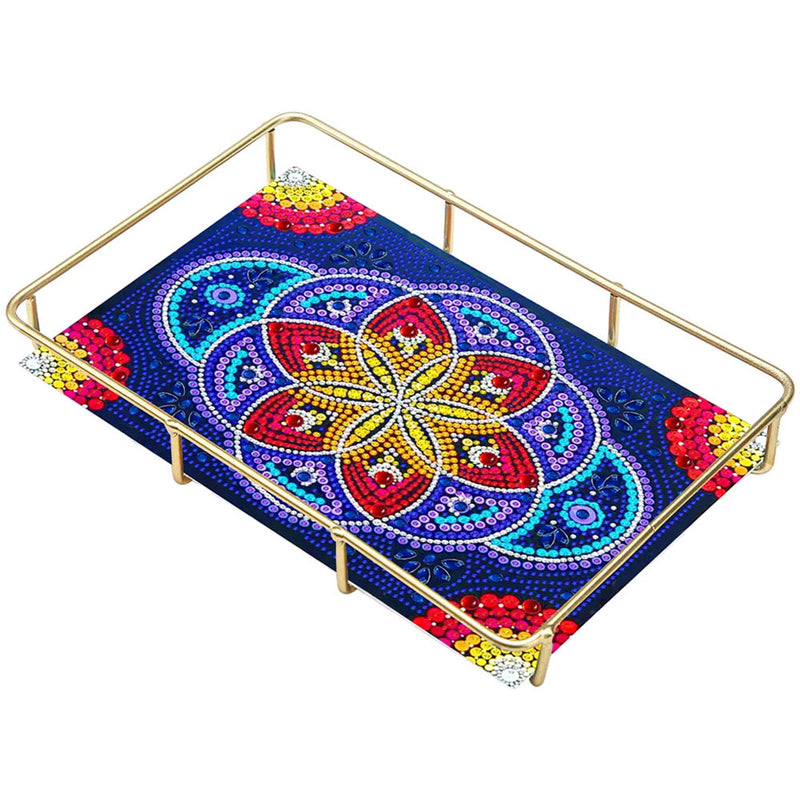 Special Shaped Flower Mandala Acrylic + Alloy Bathroom Tray Diamond Painting