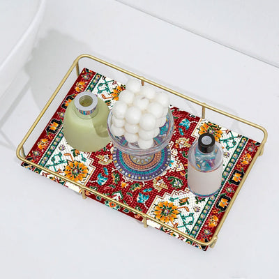 Special Shaped Mandala Pattern Acrylic + Alloy Bathroom Tray Diamond Painting