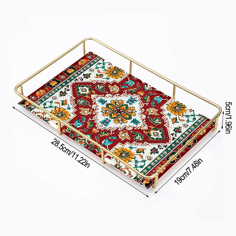 Special Shaped Mandala Pattern Acrylic + Alloy Bathroom Tray Diamond Painting