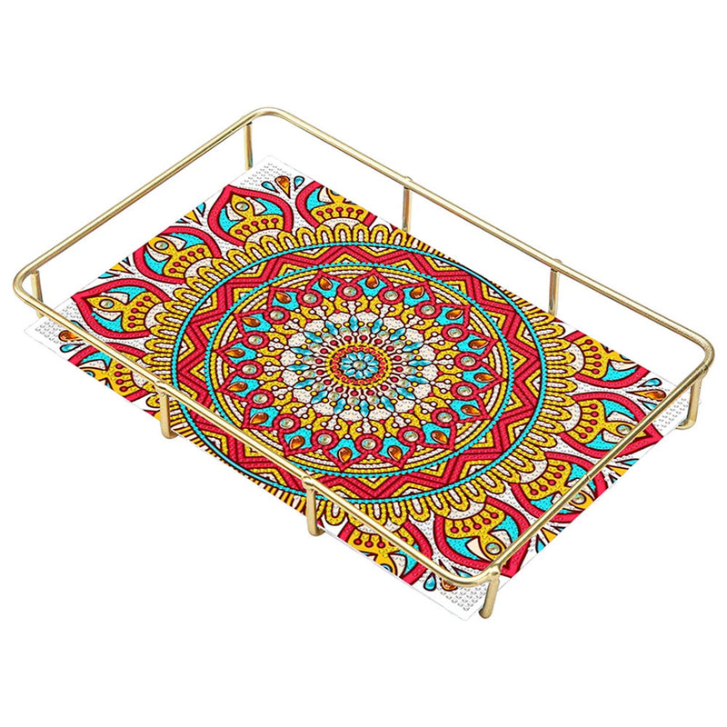 Special Shaped Bustling Mandala Acrylic + Alloy Bathroom Tray Diamond Painting