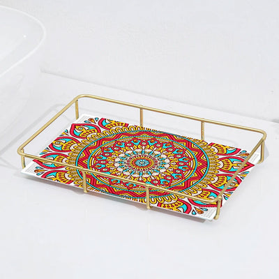 Special Shaped Bustling Mandala Acrylic + Alloy Bathroom Tray Diamond Painting