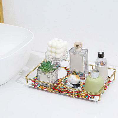 Special Shaped Bustling Mandala Acrylic + Alloy Bathroom Tray Diamond Painting