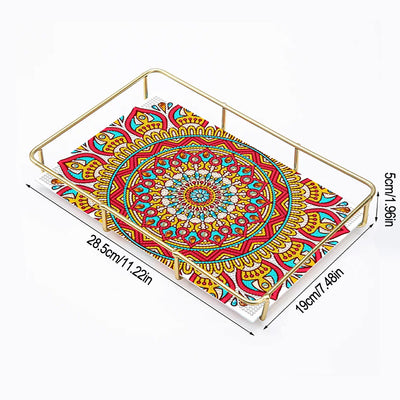 Special Shaped Bustling Mandala Acrylic + Alloy Bathroom Tray Diamond Painting