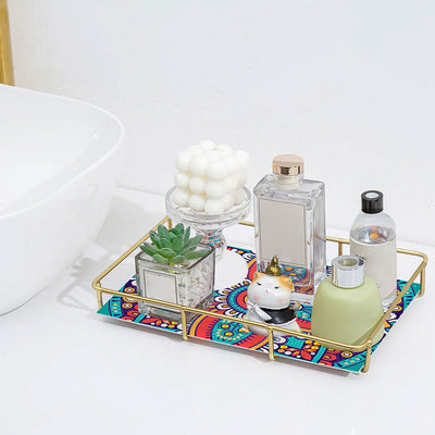 Special Shaped Petal Mandala Acrylic + Alloy Bathroom Tray Diamond Painting