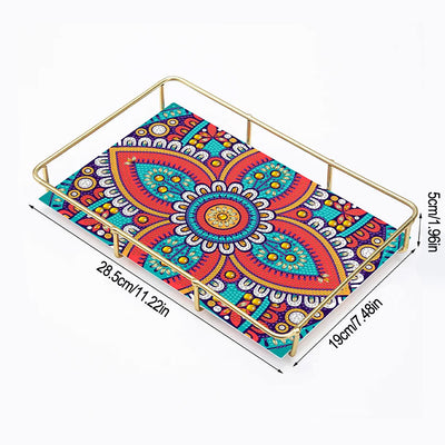 Special Shaped Petal Mandala Acrylic + Alloy Bathroom Tray Diamond Painting