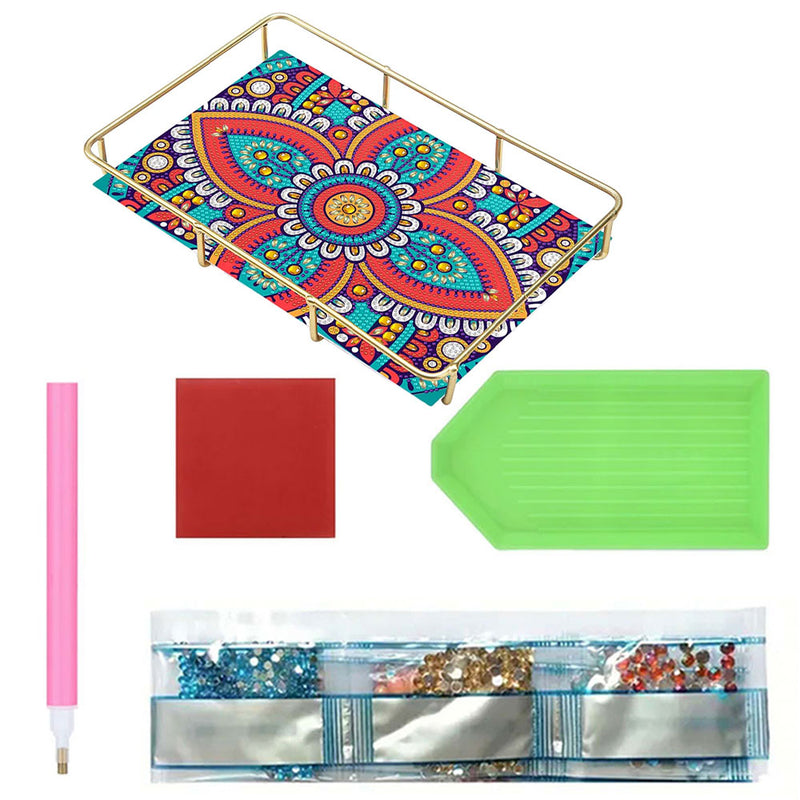 Special Shaped Petal Mandala Acrylic + Alloy Bathroom Tray Diamond Painting