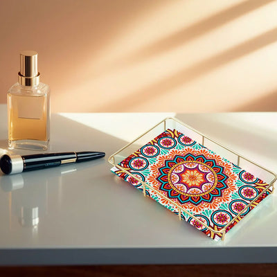 Special Shaped Brilliant Mandala Acrylic + Alloy Bathroom Tray Diamond Painting