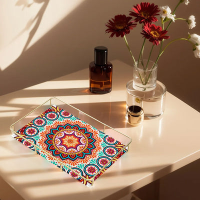 Special Shaped Brilliant Mandala Acrylic + Alloy Bathroom Tray Diamond Painting