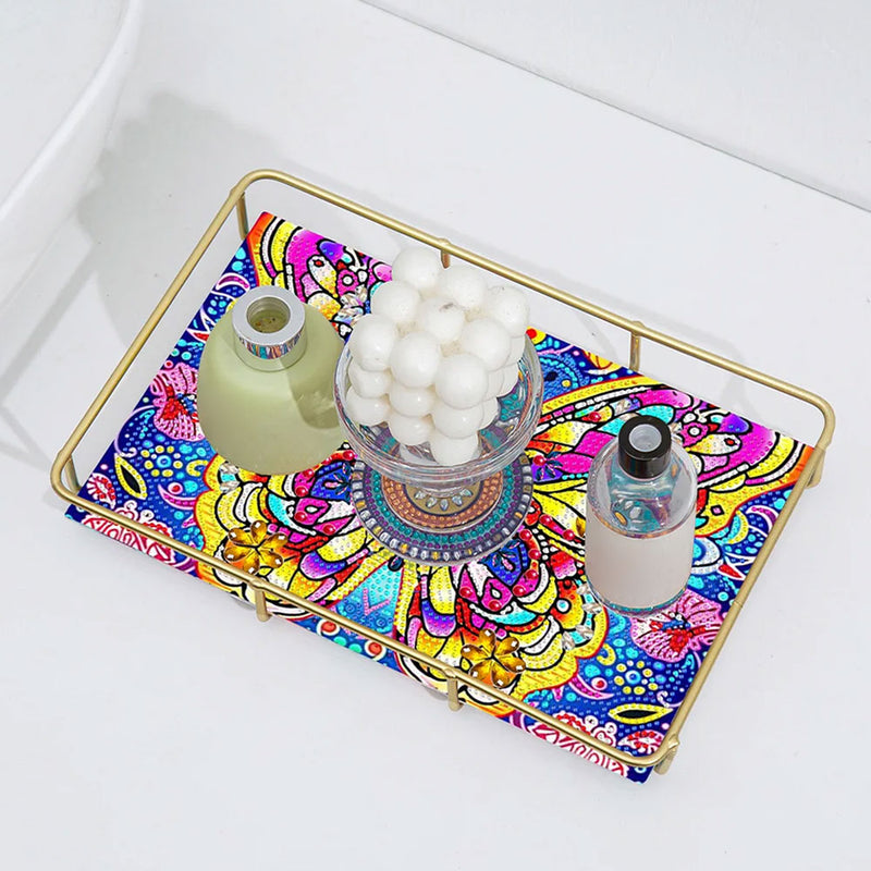 Special Shaped Brilliant Butterfly Acrylic + Alloy Bathroom Tray Diamond Painting