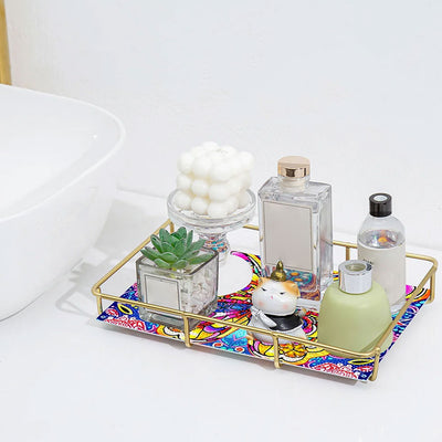 Special Shaped Brilliant Butterfly Acrylic + Alloy Bathroom Tray Diamond Painting