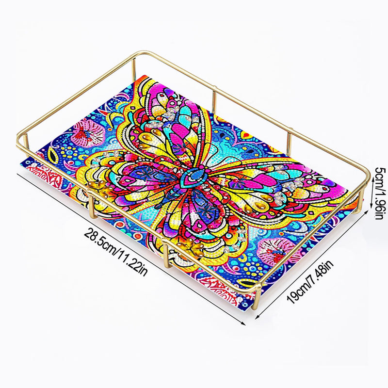 Special Shaped Brilliant Butterfly Acrylic + Alloy Bathroom Tray Diamond Painting