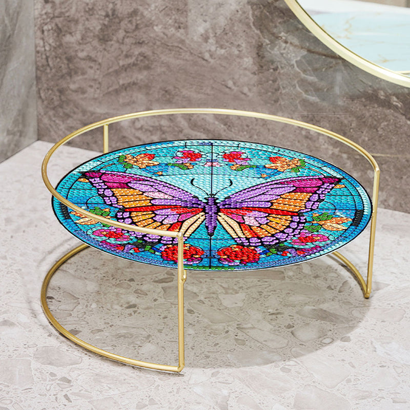 Beautiful Butterfly Acrylic + Alloy Bathroom Tray Diamond Painting