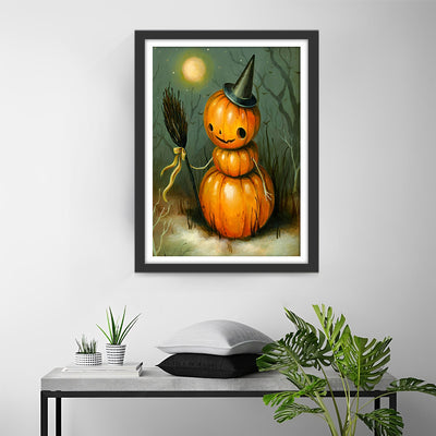 Pumpkin Witch Diamond Painting