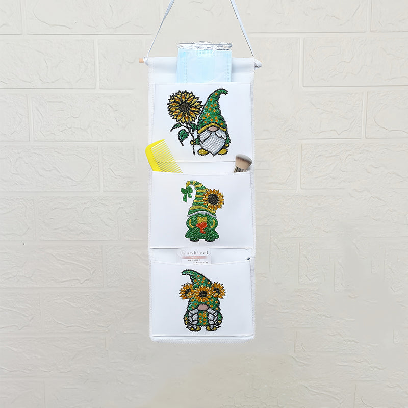 Dwarf and Sunflower Home Organizer Hanging Storage Bag Diamond Painting Kits