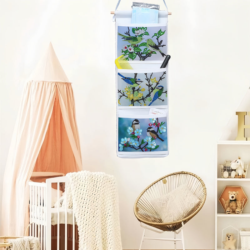 Cute Bird Home Organizer Hanging Storage Bag Diamond Painting Kits