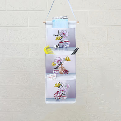 Pink Orchid Home Organizer Hanging Storage Bag Diamond Painting Kits