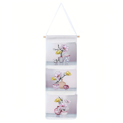 Pink Orchid Home Organizer Hanging Storage Bag Diamond Painting Kits