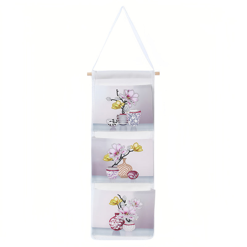 Pink Orchid Home Organizer Hanging Storage Bag Diamond Painting Kits