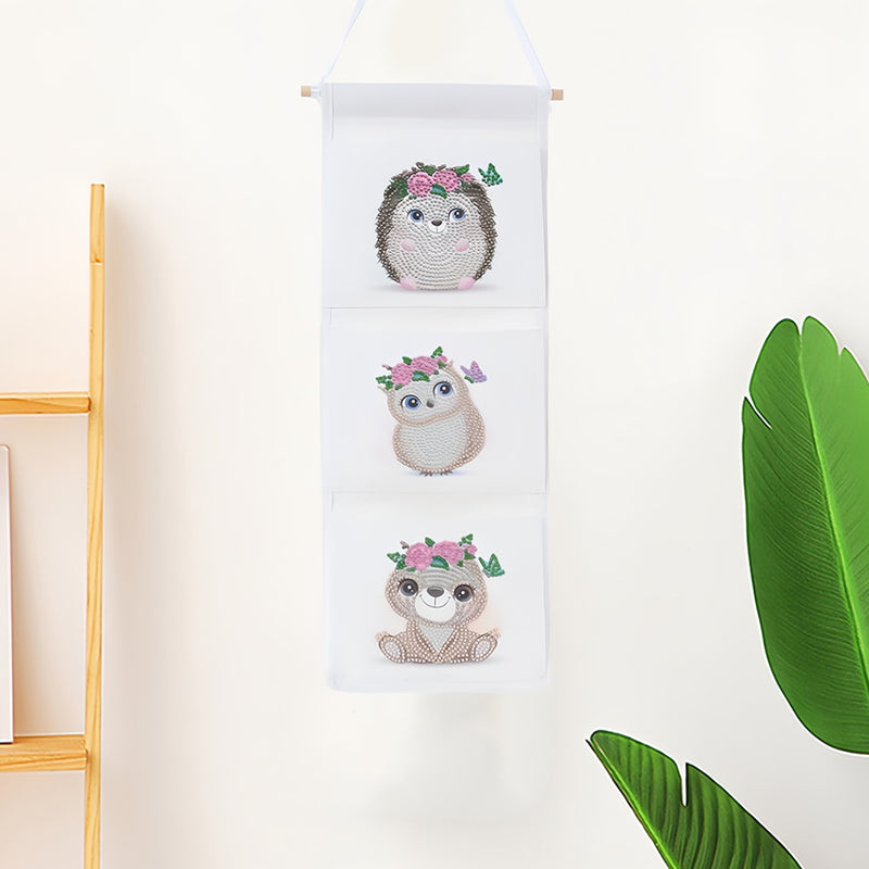 Cute Animal Babies Home Organizer Hanging Storage Bag Diamond Painting Kits