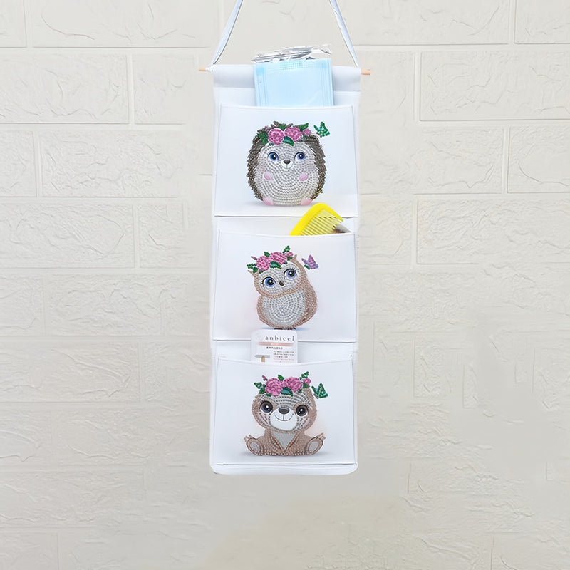 Cute Animal Babies Home Organizer Hanging Storage Bag Diamond Painting Kits