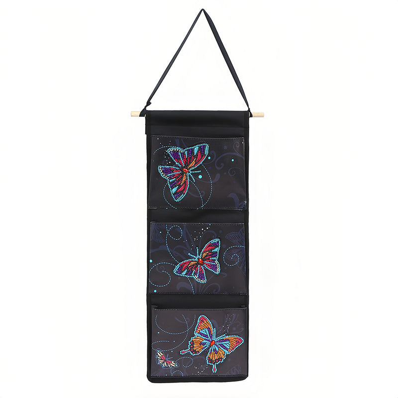 Butterfly in Darkness Home Organizer Hanging Storage Bag Diamond Painting Kits