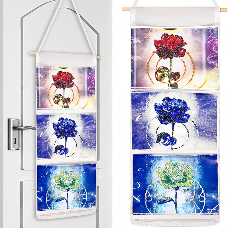 Popular Roses Home Organizer Hanging Storage Bag Diamond Painting Kits