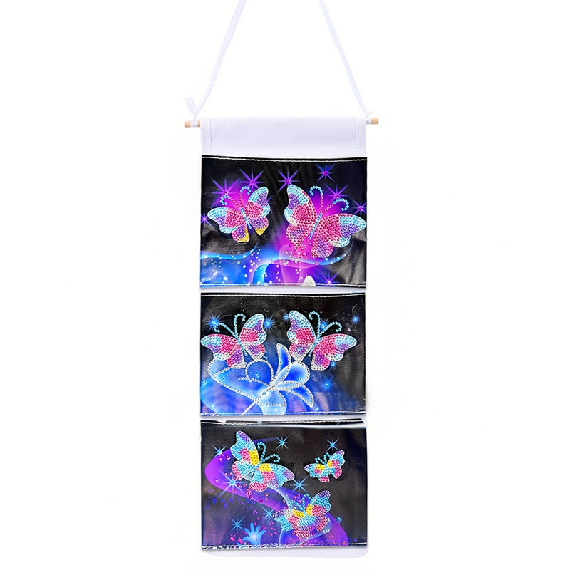 Fantasy Butterfly and Flower Home Organizer Hanging Storage Bag Diamond Painting Kits