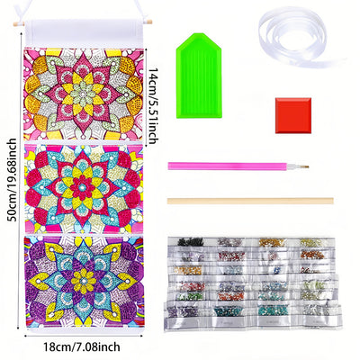 Lotus Mandala Home Organizer Hanging Storage Bag Diamond Painting Kits