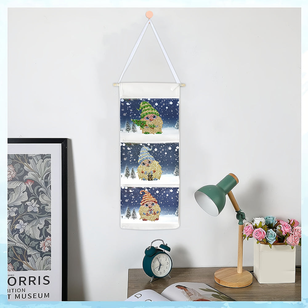 Dwarf in the Snow Home Organizer Hanging Storage Bag Diamond Painting Kits