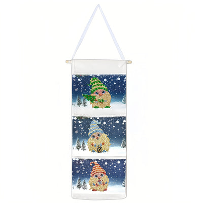 Dwarf in the Snow Home Organizer Hanging Storage Bag Diamond Painting Kits