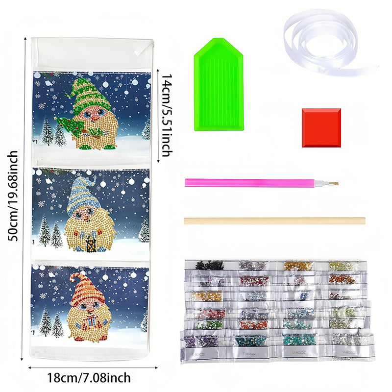 Dwarf in the Snow Home Organizer Hanging Storage Bag Diamond Painting Kits