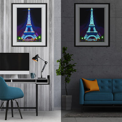 Eiffel Tower Luminous Crystal Rhinestone Diamond Painting