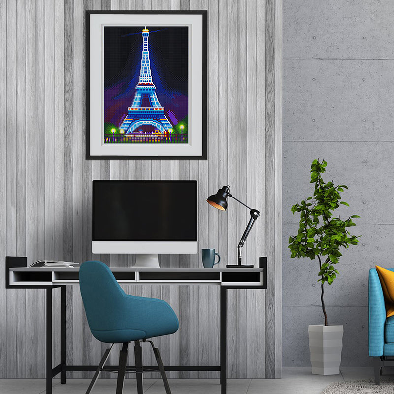 Eiffel Tower Luminous Crystal Rhinestone Diamond Painting