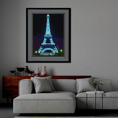 Eiffel Tower Luminous Crystal Rhinestone Diamond Painting