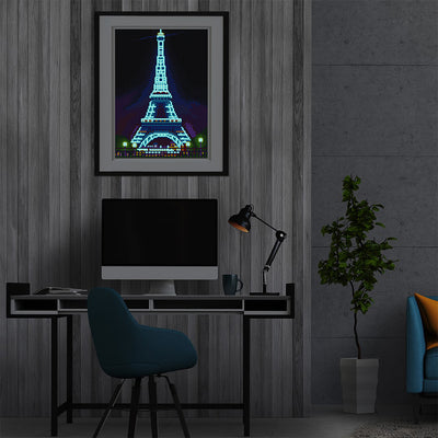 Eiffel Tower Luminous Crystal Rhinestone Diamond Painting